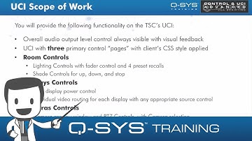 Q-SYS Training | Control and UCI ADVANCED - B1 - UCI Basics