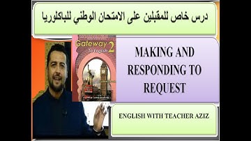 MAKING AND RESPONDING TO A REQUEST EXPRESSIONS درس للسنة الثانية باكلوريا