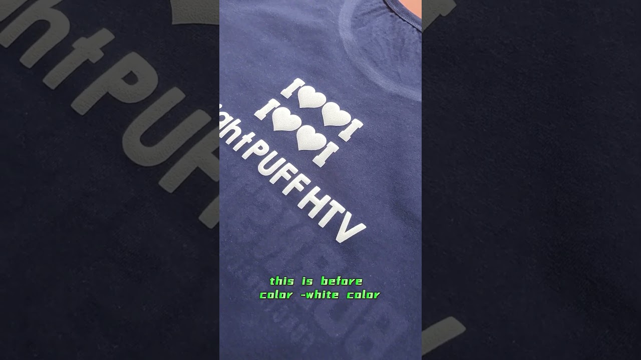 how to use light sensitive change puff heat transfer vinyl