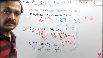 Q3) Ex-12.2 Class 6 Maths Chapter 12 Ratio And Proportion | Class 6 Maths CBSE NCERT By Deepak