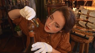 ASMR Museum Curator Mutters to Herself While Examining Artifacts