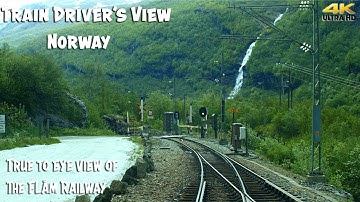 4K CAB VIEW: True to eye view of the Flåm Railway (Myrdal - Flåm)
