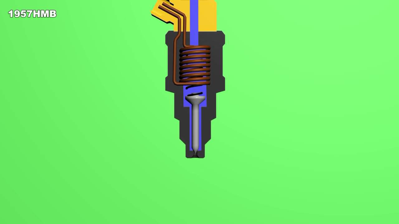 Принцип работы форсунки инжекторного двигателя - YouTube