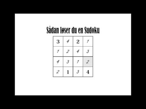 Video: Sådan Gætter Du Sudoku