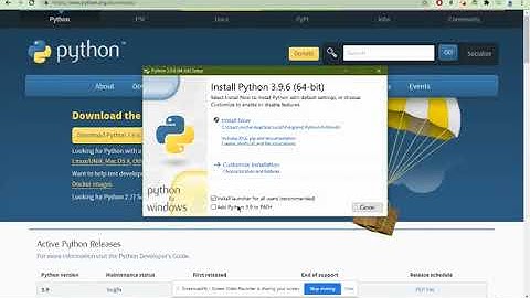 How to install Python 3.9.6 on Windows 10