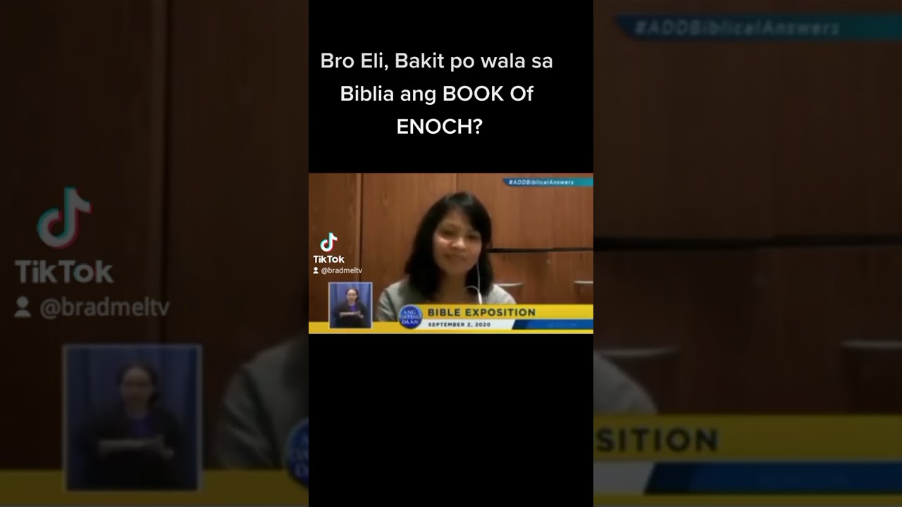 Bro Eli, Bakit po wala sa Biblia ang Book Of Enoch? #Alipin #MCGI #MCGIcares #BES #KDR #fyp