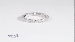 2ct U Prong Diamond Eternity Ring 14k White Gold by Pompeii3