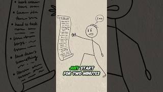 The 2-Minute Rule (Procrastination) #shorts #productivesketch