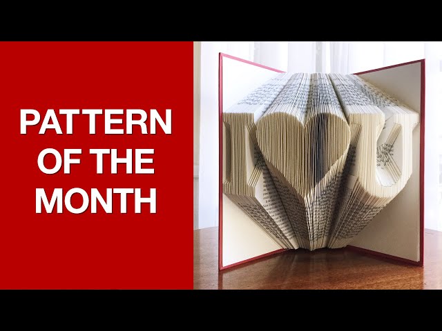 Book Folding Pattern of the Month for February: I Love U | Valentine's Day Book Art | Share the Love - YouTube book-folding-pattern-of-the-month-for-february-i-love-u-valentine-s-day-book-art-share-the-love-youtube