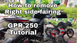 Removing right Side Fairing, GPR 250