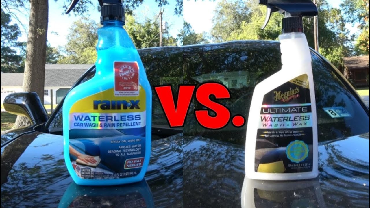 Rain X vs. Meguiars waterless car wash 