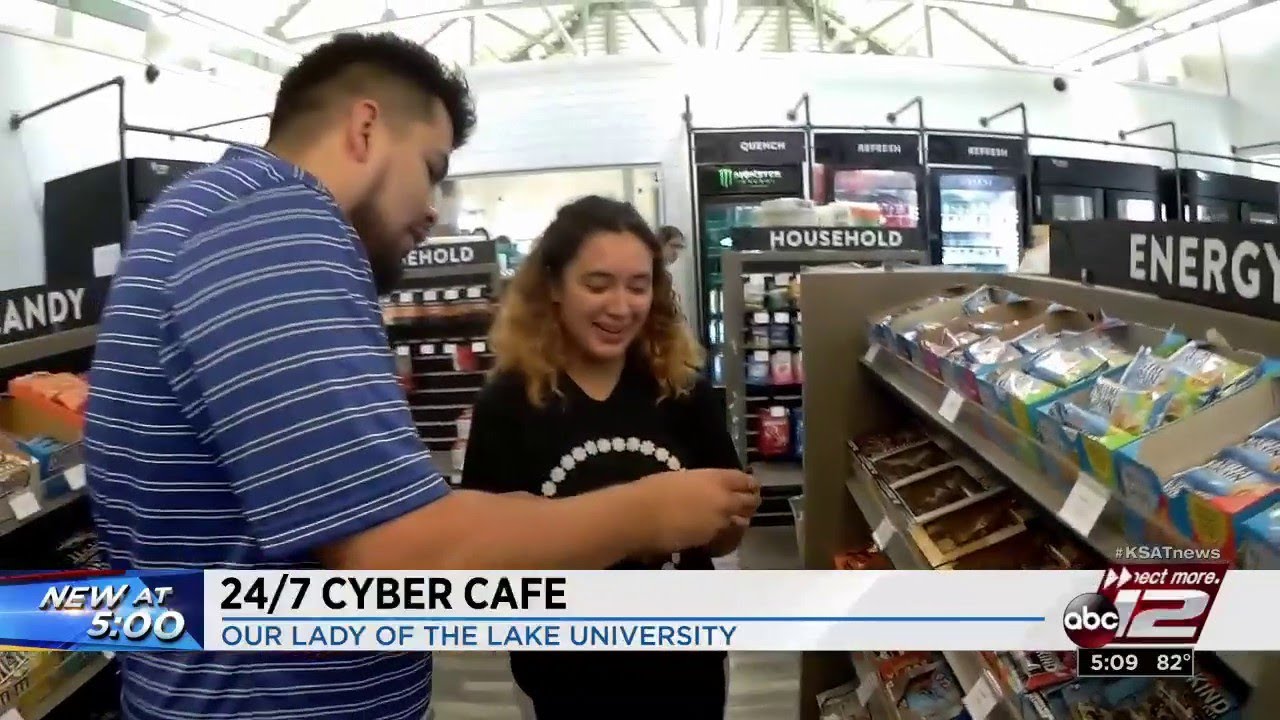 OLLU students get 24hour, cashierless cyber cafe YouTube