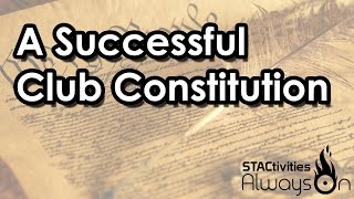 A Successful Club Constitution