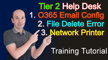 Tier 2 Help Desk, office 365 domain and email, file open for editing, network printer unavailable