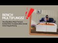 BENCH MULTIFUNGSI - Bisa Dijadikan Meja/Tempat Duduk/Sofa -Fungsionalitas Ganda Untuk Segala Ruang