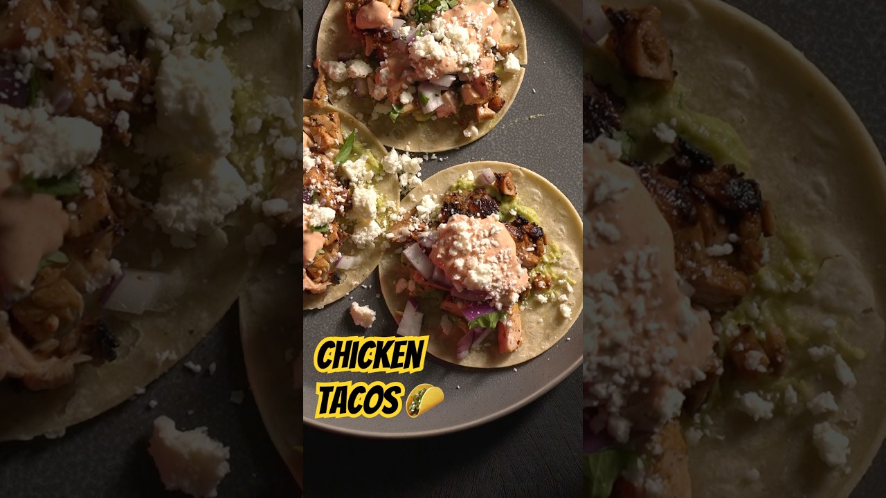 Happiness is a plate of tacos 🌮 #grilledchicken #tacos #chickentacos