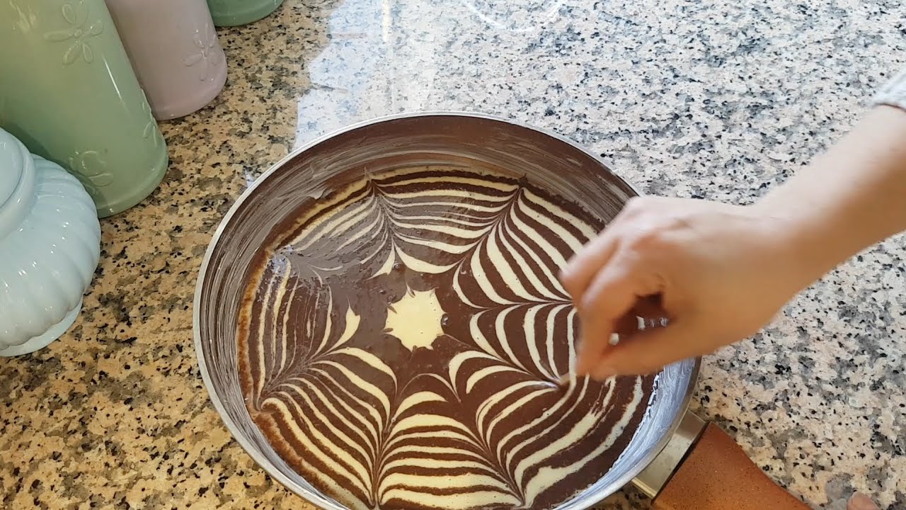 Tavada Zebra Kek Nasıl Yapılır (Fırınsız Kek Tarifi) YouTube