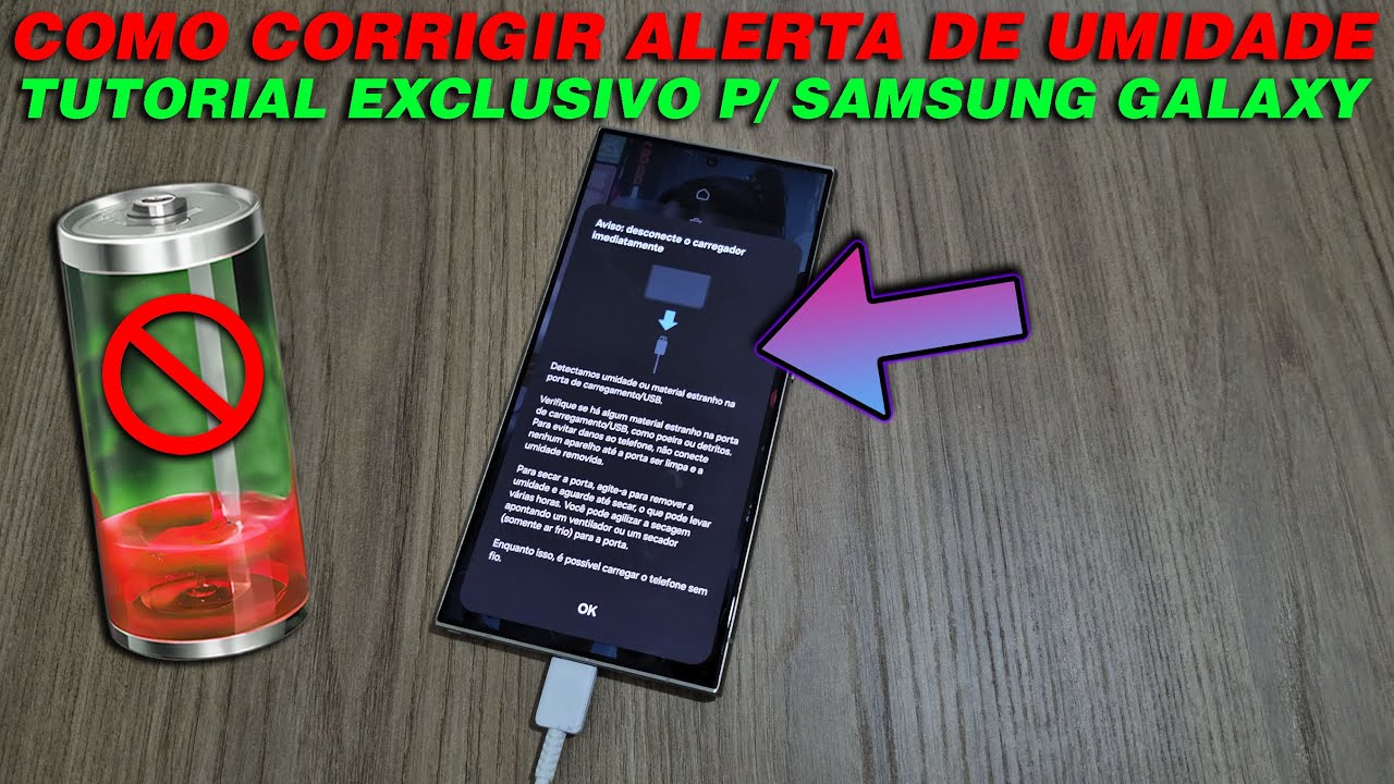 🛑COMO RESOLVER ALERTA DE UMIDADE NA ENTRADA USB-C🛑 (Smartphone Não ...
