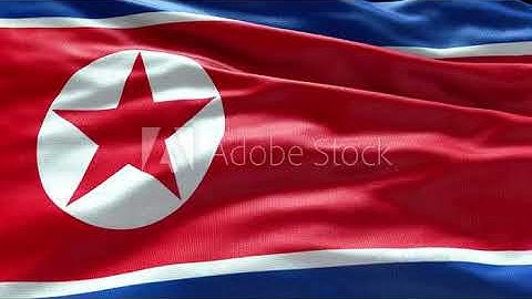 4k render North Korea Flag video waving in wind North Korea Flag Wave Loop waving in wind North