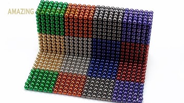 Fun with 1000 cube buckyballs | ASMR Video | Oddly Satisfying Playing with 1000 mini magnetic balls