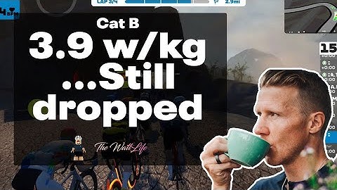 Zwift Race | 3.9 w/kg and still dropped in a Cat B Zwift race