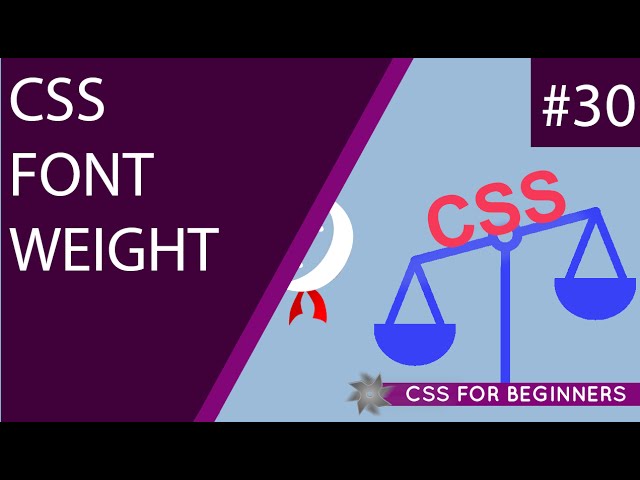 CSS Tutorial For Beginners 30 - Font Weight