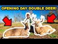 OPENING DAY Deer Hunting at My ABANDONED RANCH!!! (Double Deer Down) - Catch Clean Cook