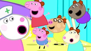 Peppa Pig - Five Little Monkeys Jumping On The Bed Nursery Rhymes Kids Songs