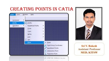 CREATING POINTS IN  CATIA - POINT USING COORDINATES - EQUIDISTANT POINTS - INTERSECTION POINT