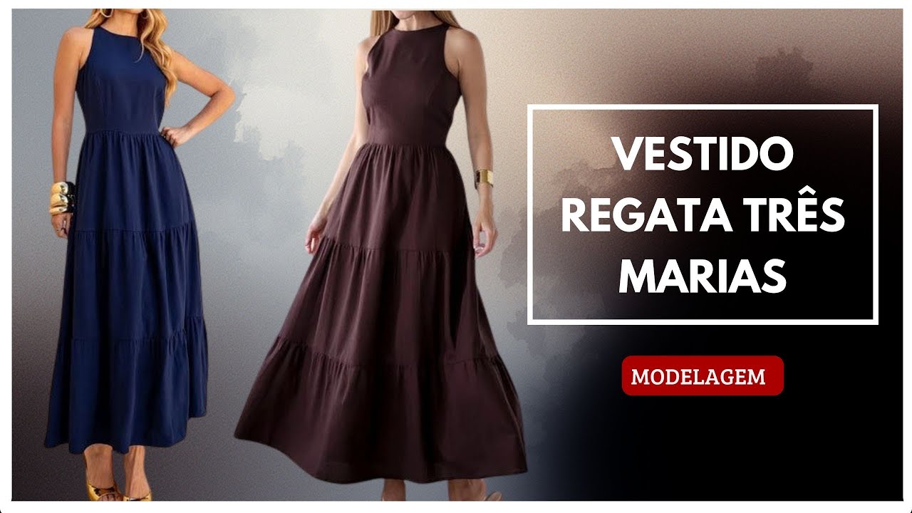 Vestido regata três marias - modelagem