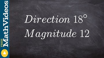 Given the magnitude and direction of a vector write in component form