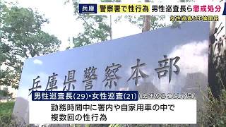 警察官が勤務時間中に署内や車内で性行為　29歳男性巡査長と21歳女性巡査を懲戒処分　勤務時間中に1日80件の私的メッセージを送りあう
