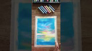 scenery with oil pastels 😍#art #painting #shorts #shortvideo #youtubeshorts