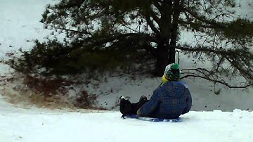 Bad sledding accident