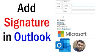 how to add signature in outlook | how to add email signature in outlook | #outlooksignature