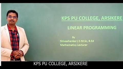 Linear Programming Part-2 by JSS Sir