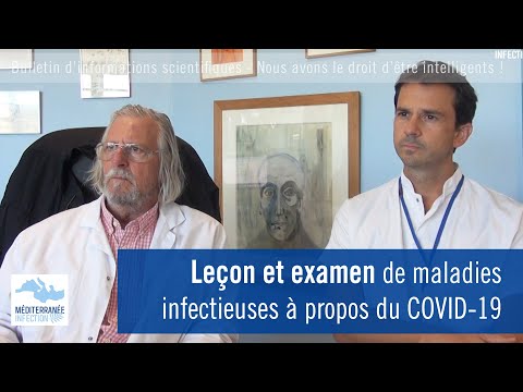 Leçon et examen de maladies infectieuses à propos du COVID-19