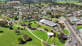 Drouin Township from the air, Victoria, Australia (4K60)