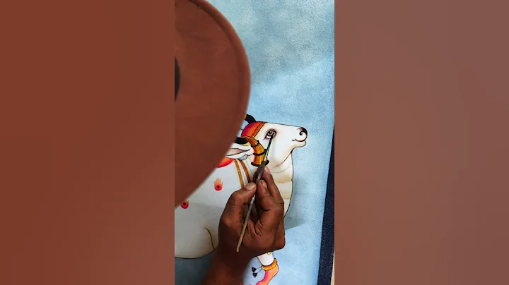 Pichwai  cow and kamal talai Painting #artwork #trendingshorts