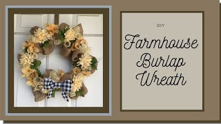 Simple Farmhouse Burlap Wreath