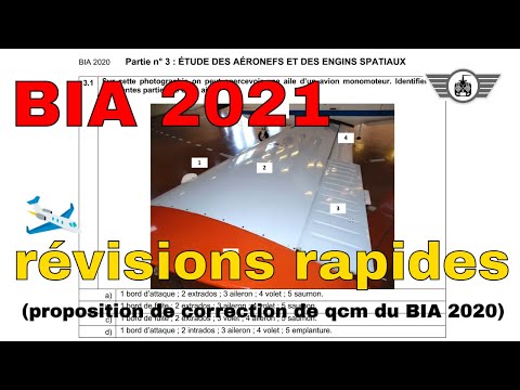 Brevet D'Initiation Aéronautique 2021 (BIA) ? révisions rapides de quelques qcm (2020)?️