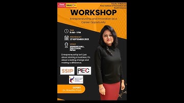 Workshop on Entrepreneurship and Innovation as Career Opportunity-IIC Parul University #entpreneurs