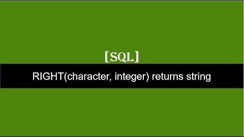 Right Function SQL Server