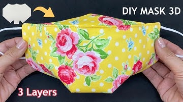 New Style! Diy Breathable Face Mask 3 Layers No Fog On Glasses Easy Pattern Sewing Tutorial At Home