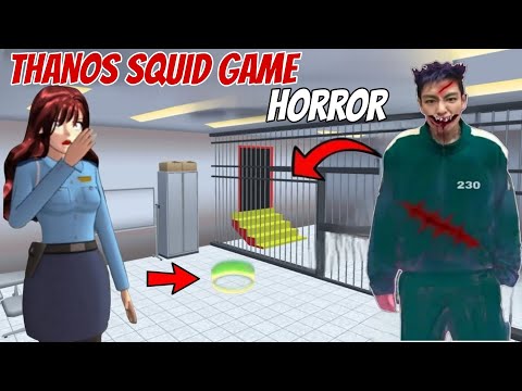 سر ثانوس الحبار New Secret Place THANOS SQUID GAME Hiding behind Prison door Sakura School Simulator