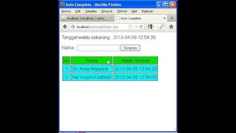 jQuery Auto Complete Input Form
