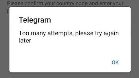 Telegram Too many attempts, please try again later problem Fixed 🔥