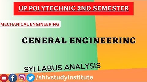 UP POLYTECHNIC 2ND SEMESTER SYLLABUS|| GENERAL ENGINEERING || MECHANICAL ENGINEERING ||2023-24