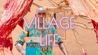 Village in the Djoudj National Bird Sanctuary in Senegal