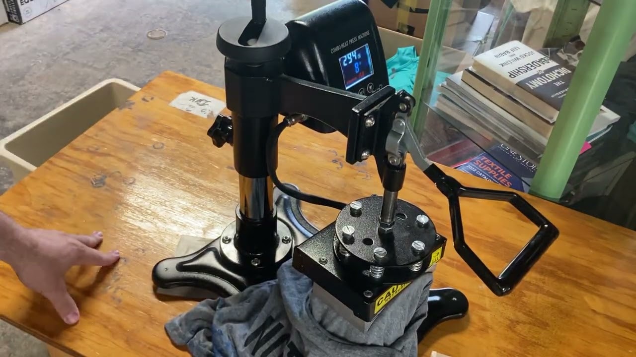 Using the Hat Heat Press for size labels